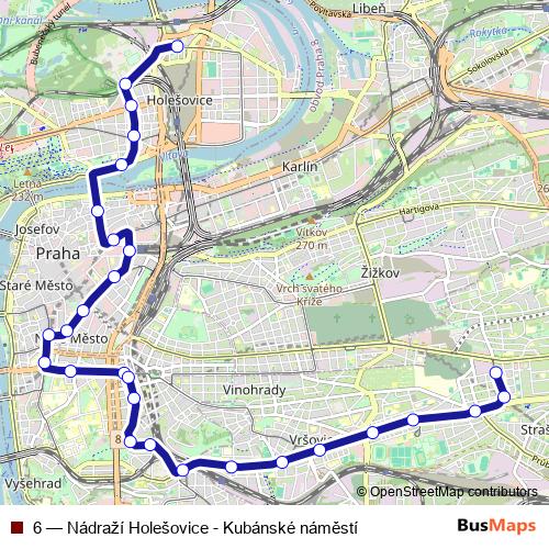 6 tram Line Map