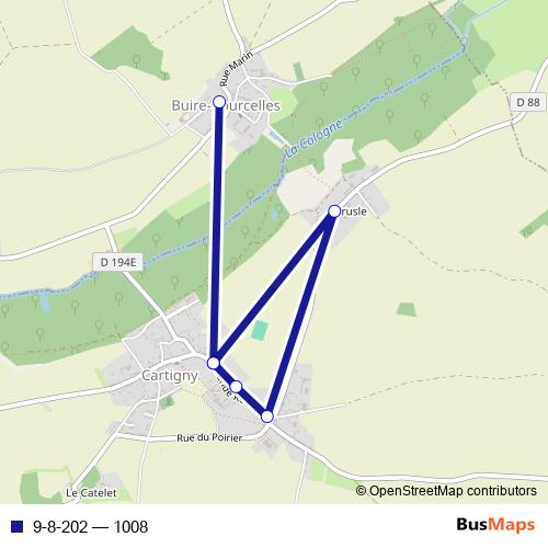 9-8-202 bus Line Map