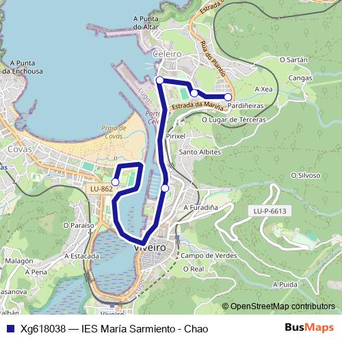 Xg618038 bus Line Map