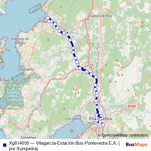 Xg814035 bus Line Map