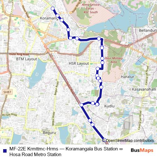 MF-22E Krmttmc-Hrms bus Line Map