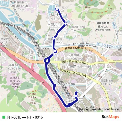NT-601b bus Line Map