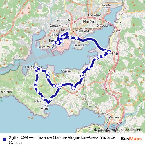 Xg871099 bus Line Map