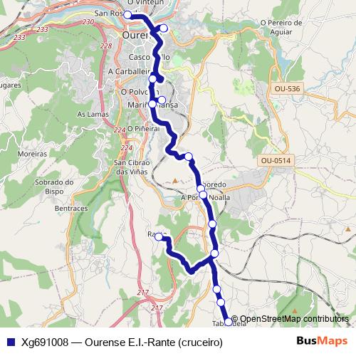 Xg691008 bus Line Map