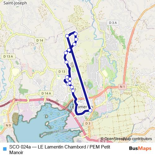 SCO 024a bus Line Map