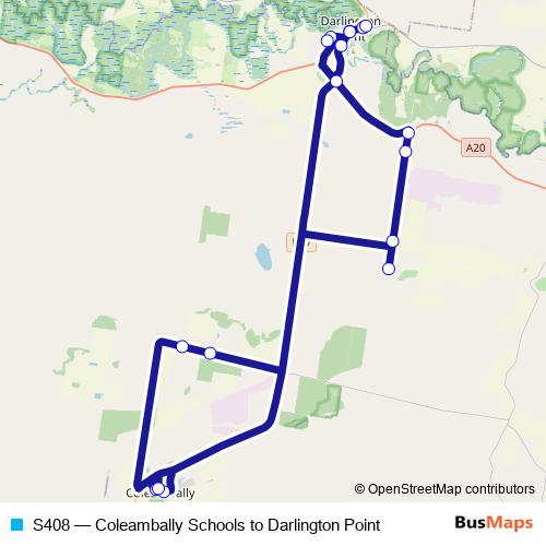 S408 bus Line Map