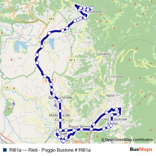 Ri61a bus Line Map