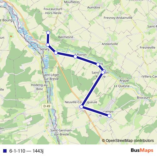 6-1-110 bus Line Map