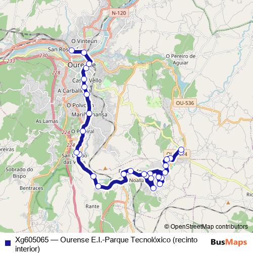 Xg605065 bus Line Map