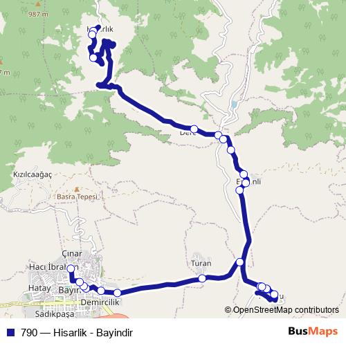 790 bus Line Map