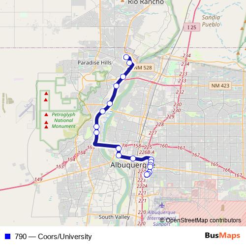 790 bus Line Map