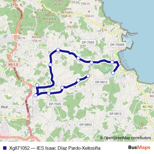 Xg871052 bus Line Map