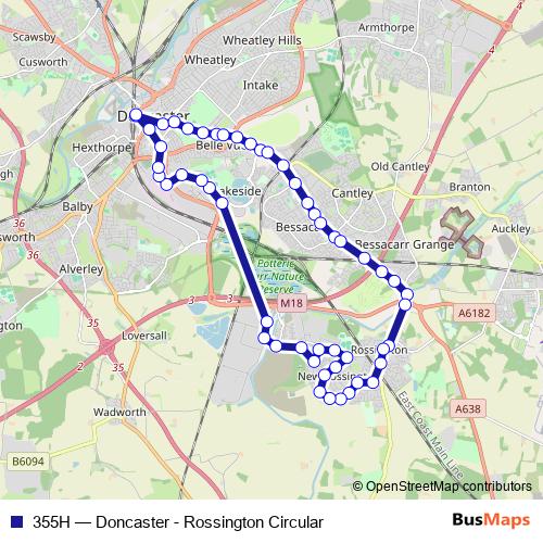 355H bus Line Map