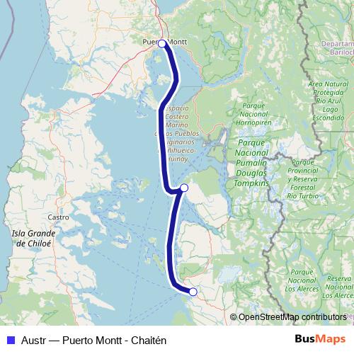Austr ferry Line Map