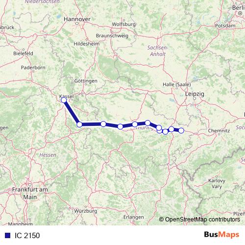 IC 2150 rail Line Map
