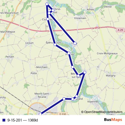 9-15-201 bus Line Map