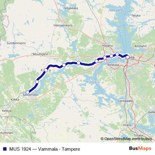 MUS 1924 rail Line Map