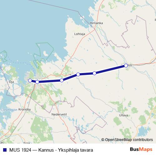 MUS 1924 rail Line Map