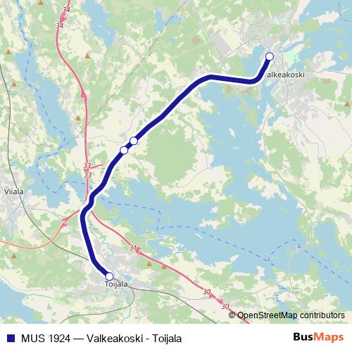 MUS 1924 rail Line Map