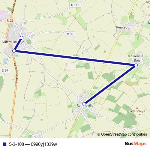5-3-108 bus Line Map