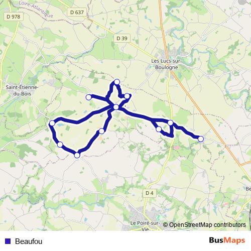 Beaufou bus Line Map