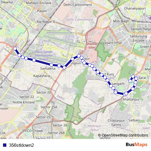 356stldown2 bus Line Map
