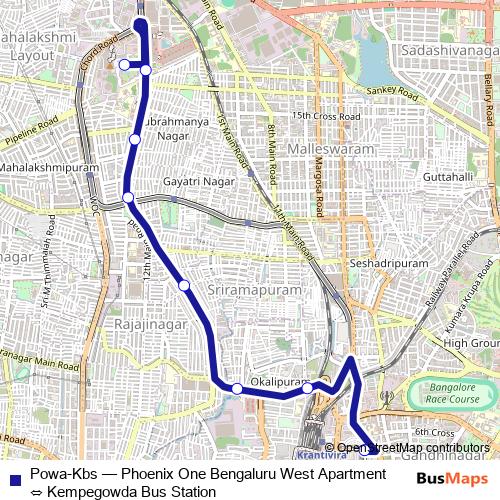 Powa-Kbs bus Line Map