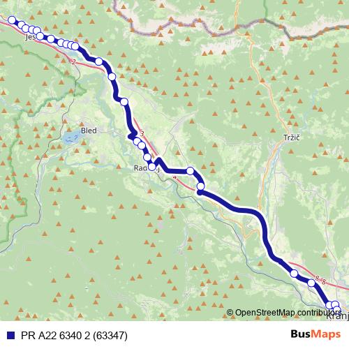 PR A22 6340 2 (63347) bus Line Map