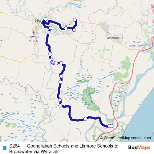 S264 bus Line Map