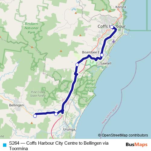 S264 bus Line Map