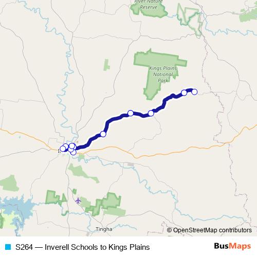 S264 bus Line Map