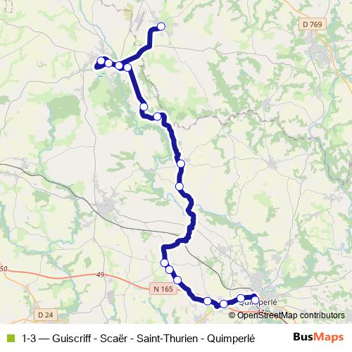 1-3 bus Line Map