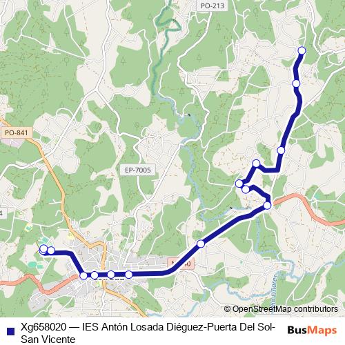 Xg658020 bus Line Map