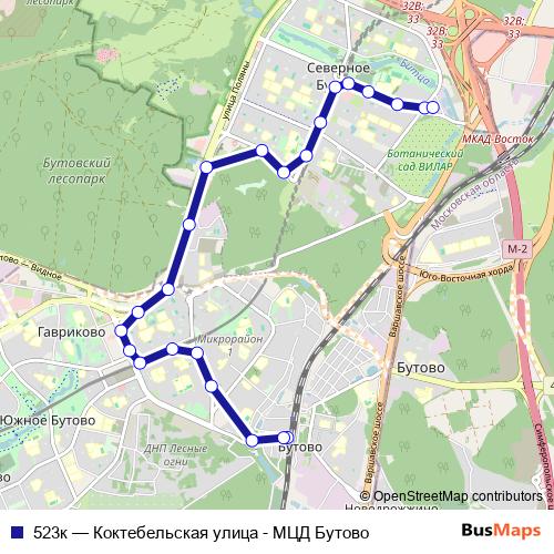 523к bus Line Map