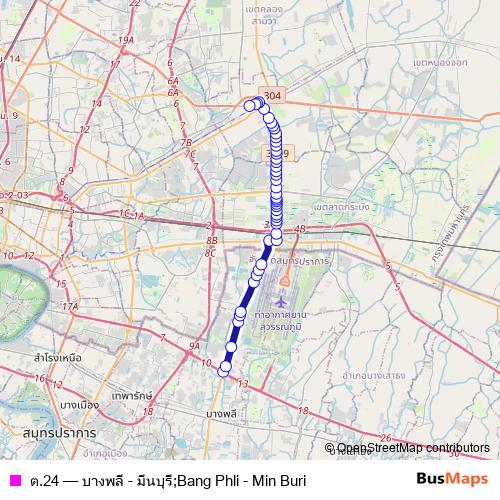 ต.24 bus Line Map