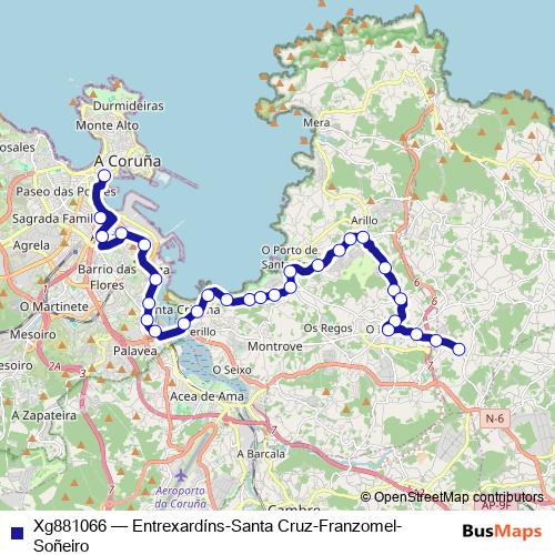 Xg881066 bus Line Map