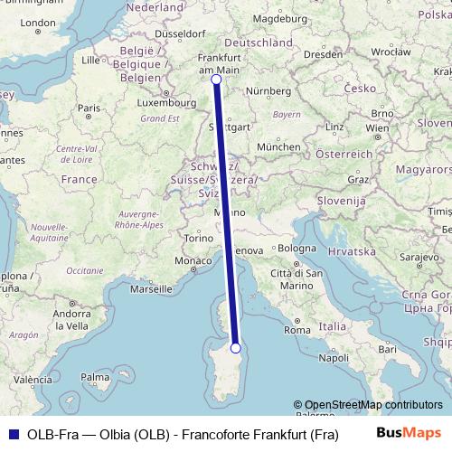 OLB-Fra air Line Map