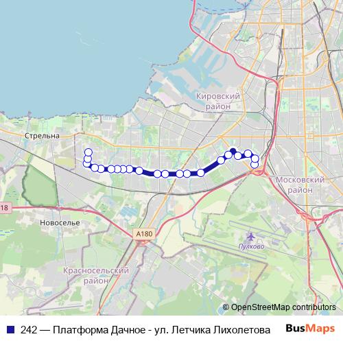 242 bus Line Map