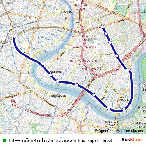 Brt bus Line Map
