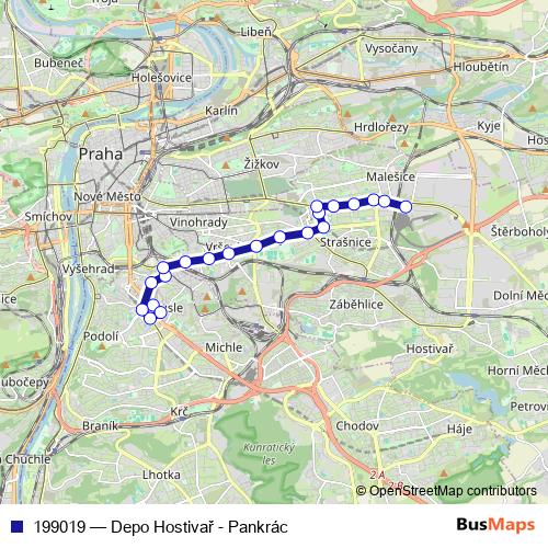 199019 tram Line Map