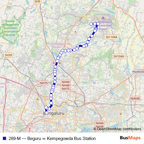 289-M bus Line Map