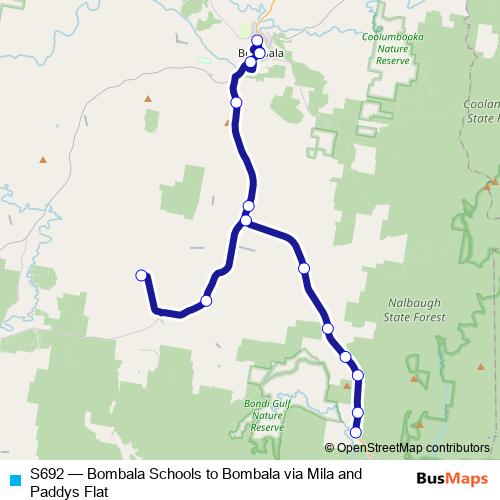 S692 bus Line Map