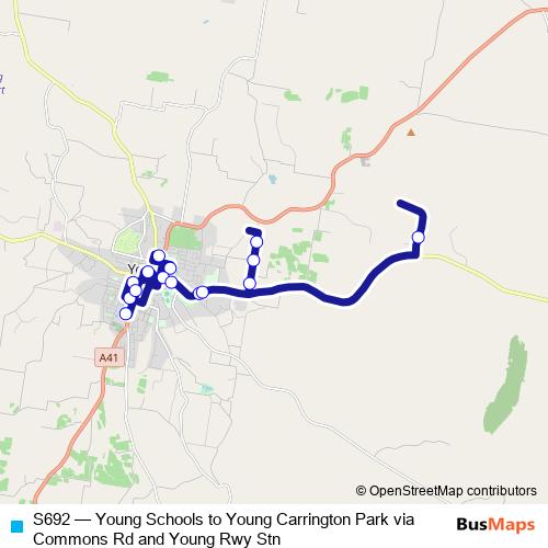S692 bus Line Map