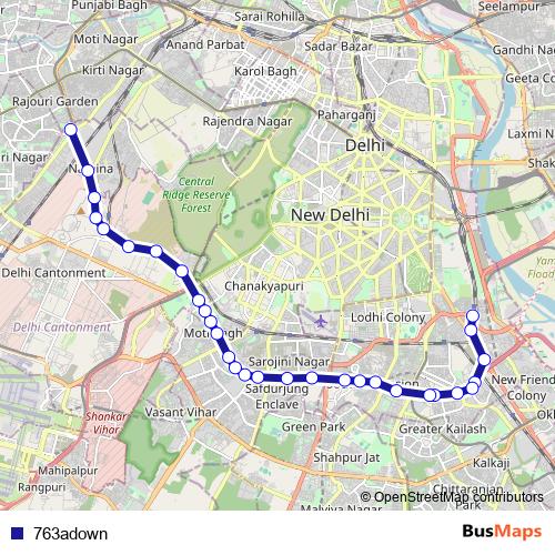 763adown bus Line Map