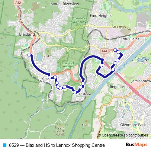8529 bus Line Map