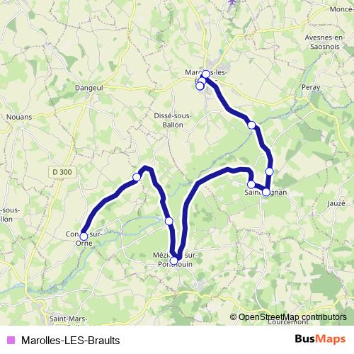 Marolles-LES-Braults bus Line Map