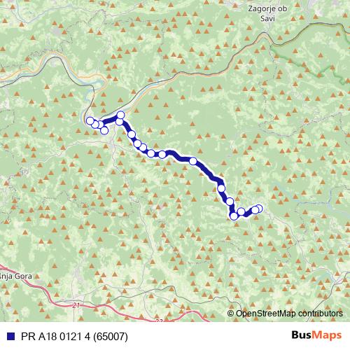 PR A18 0121 4 (65007) bus Line Map