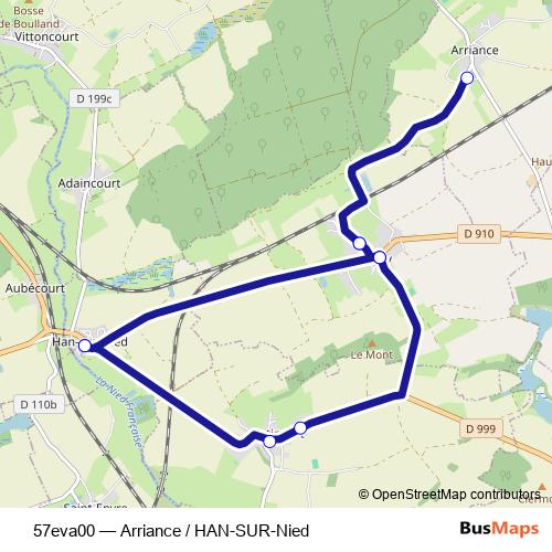 57eva00 bus Line Map