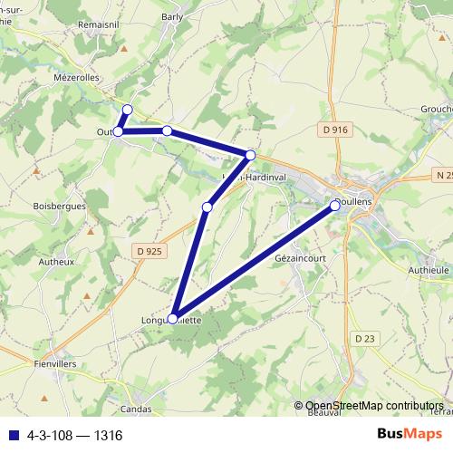 4-3-108 bus Line Map