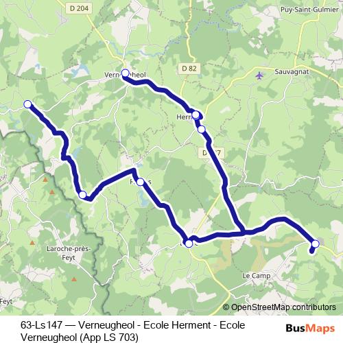 63-Ls147 bus Line Map
